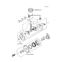 Crankshaft/Piston(s) pour Kawasaki 1988 300 SX