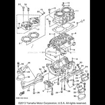 CYLINDER CRANKCASE pour Yamaha 1995 WaveRunner WAVE RAIDER DELUXE 700 (RA700AT) 1995