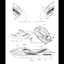 Decals(Ebony)(KFF) pour Kawasaki 2015 JET SKI® ULTRA® LX