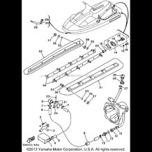 HULL DECK pour Yamaha 1995 WaveRunner WAVE RAIDER DELUXE - RA700AT - 1995