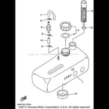 OIL TANK FOR OIL INJECTION pour Yamaha 1995 WaveRunner WAVE RAIDER DELUXE 700 (RA700AT) 1995