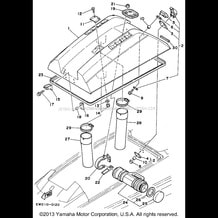 HULL - DECK 1 pour Yamaha 1990 WaveRunner SUPER JET - SJ650D - 1990