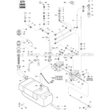02- Fuel System 717 pour Sea-Doo 1996 GTI, 5866, 1996