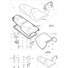 09- Seat 5866 pour Seadoo 1996 GTI, 5866, 1996