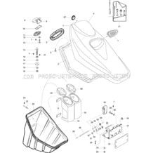 09- Front Storage Compartment GTI pour Seadoo 1996 GTI, 5866, 1996