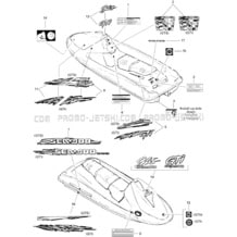 09- Decals GTI pour Seadoo 1996 GTI, 5866, 1996