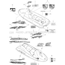 09- Decals GTS pour Sea-Doo 1996 GTS, 5817, 1996