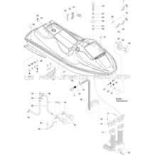 09- Body, Front View SPI pour Seadoo 1996 SPI, 5878, 1996