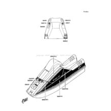 Labels(JS300-A2) pour Kawasaki 1988 300 SX