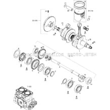 01- Crankshaft And Pistons pour Seadoo 1996 XP, 5859, 1996