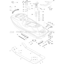 09- Body, Rear View pour Seadoo 1996 XP, 5859, 1996