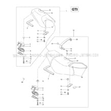 09- Seat And  Engine Cover (GTI) pour Seadoo 1997 GTS, 5818, 1997