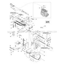 10- Rear Electrical Box (GTI) pour Seadoo 1997 GTS, 5818, 1997