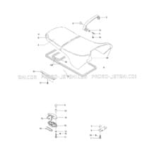 09- Seat And Engine Cover pour Seadoo 1997 SPX, 5834-5661, 1997