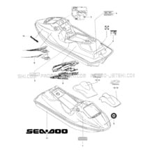 09- Decals pour Sea-Doo 1997 SPX, 5834-5661, 1997
