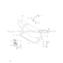 09- Seat And Engine Cover pour Sea-Doo 1998 GSX Limited, 5629 5845, 1998