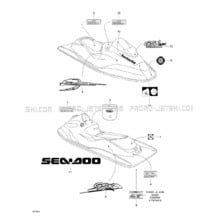 09- Decals pour Seadoo 1998 GSX Limited, 5629 5845, 1998