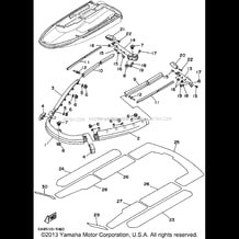 GUNWALE - MAT pour Yamaha 1995 WaveRunner WAVE RUNNER III - WRA650T - 1995