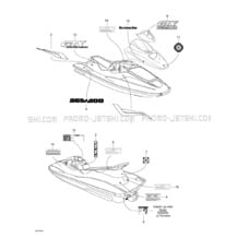 09- Decals pour Sea-Doo 1998 GTX RFI, 5666 5843,  1998