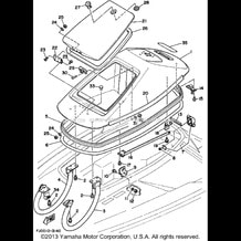 HULL - DECK 1 pour Yamaha 1995 WaveRunner WAVE RUNNER III - WRA650T - 1995