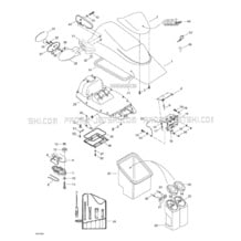 09- Front Storage Compartment pour Seadoo 1999 GSX RFI, 5637 5638 5652 5829, 1999