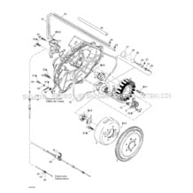 03- Magneto, Oil Pump pour Sea-Doo 2000 GTX, 5653 5669 5544 5545, 2000