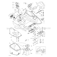 09- Front Storage Compartment pour Sea-Doo 2000 GTX, 5653 5669 5544 5545, 2000