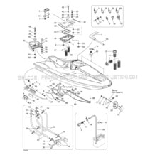 09- Body, Front View pour Seadoo 2000 GTX, 5653 5669 5544 5545, 2000