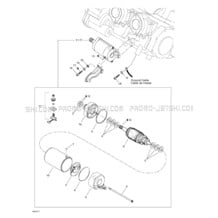 04- Starter pour Seadoo 2000 RX, 5513 5514, 2000