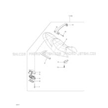 09- Seat Rear pour Seadoo 2000 RX, 5513 5514, 2000