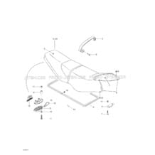 09- Seat And Engine Cover pour Seadoo 2001 GS, 5548, 2001