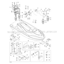 09- Body, Front View pour Seadoo 2001 GTI, 5522 5523, 2001