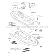 09- Decals pour Seadoo 2001 GTI, 5522 5523, 2001