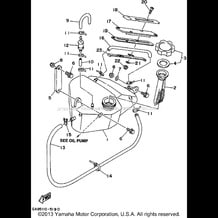 OIL TANK (FOR OIL INJECTION) pour Yamaha 1995 WaveRunner WAVE RUNNER III - WRA650T - 1995