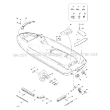 09- Body, Rear View pour Sea-Doo 2001 GTS, 5551, 2001