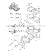 01- Cylinder, Exhaust Manifold pour Seadoo 2001 RX, 5532 5533 5542 5543, 2001