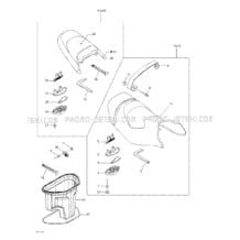 09- Seat pour Sea-Doo 2002 GTI, 5558 5559 6116, 2002