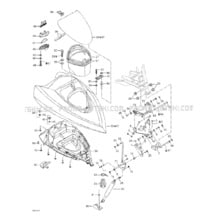 09- Front Storage Compartment pour Sea-Doo 2002 GTI, 5558 5559 6116, 2002