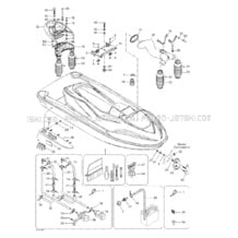 09- Body, Front View pour Seadoo 2002 GTI, 5558 5559 6116, 2002