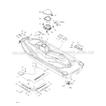 09- Body, Rear View pour Sea-Doo 2002 GTI, 5558 5559 6116, 2002