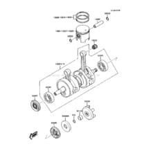 Crankshaft/Piston(s) pour Kawasaki 1988 650 SX