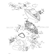 09- Front Storage Compartment pour Seadoo 2002 GTX DI, 5563 5564 5595 5596, 2002