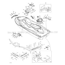 09- Body, Rear View pour Seadoo 2002 GTX DI, 5563 5564 5595 5596, 2002