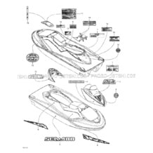 09- Decals pour Seadoo 2002 GTX DI, 5563 5564 5595 5596, 2002