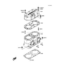 Cylinder Head/Cylinder pour Kawasaki 1988 650 SX