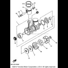 CRANKSHAFT PISTON pour Yamaha 1995 WaveRunner WAVE RUNNER III GP - WRA700T - 1995