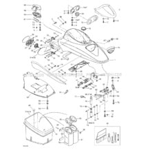 09- Front Storage Compartment pour Sea-Doo 2002 GTX RFI, 5566 5565, 2002