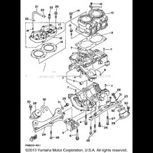 CYLINDER CRANKCASE pour Yamaha 1995 WaveRunner WAVE RUNNER III GP 700 (WRA700T) 1995