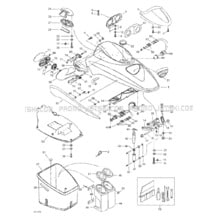 09- Front Storage Compartment pour Sea-Doo 2002 GTX, 5587 5588, 2002