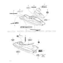 09- Decals pour Seadoo 2002 GTX, 5587 5588, 2002